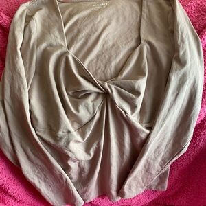 Old Navy Women's Beige Twist-Detail Blouse